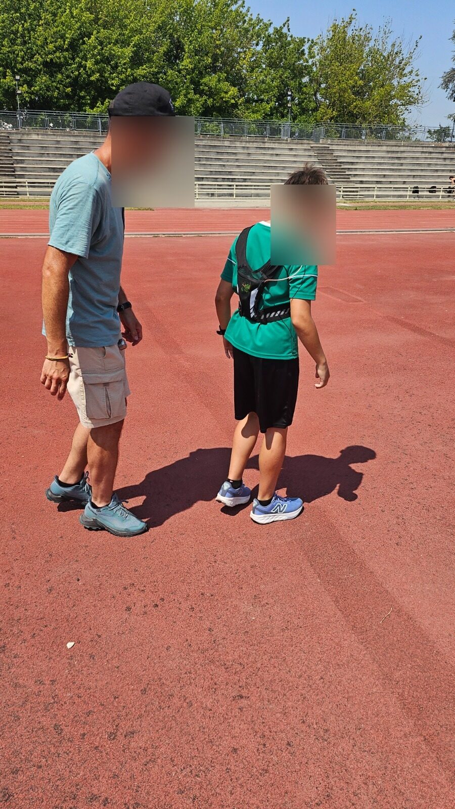 MSX indossato da un atleta in pista durante il montaggio